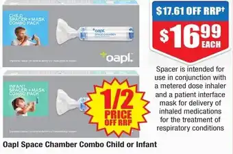 Chemist Warehouse Oapl Space Chamber Combo Child or Infant offer