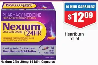 Chemist Warehouse Nexium 24hr 20mg 14 Mini Capsules offer