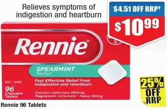 Chemist Warehouse Rennie 96 Tablets offer