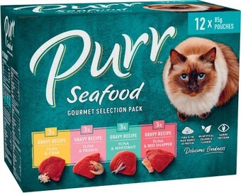 Coles Purr Cat Food 12x85g offer