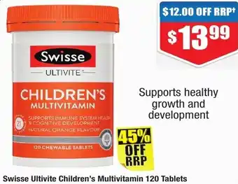 Chemist Warehouse Swisse Ultivite Children's Multivitamin 120 Tablets offer