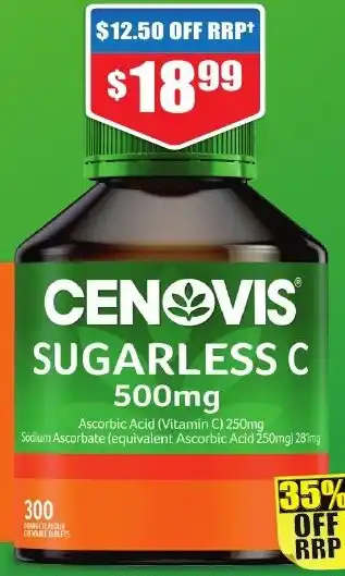 Chemist Warehouse Cenovis Sugarless C 500mg offer