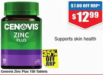 Chemist Warehouse Cenovis Zinc Plus 150 Tablets offer