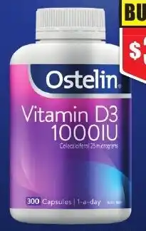 Chemist Warehouse Ostelin Vitamin D3 1000IU 300 Capsules offer