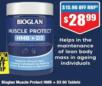 Chemist Warehouse Bioglan Muscle Protect HMB + D3 60 Tablets offer