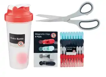 Laundry Pegs 36 Pack, Magnetic Clips 4 Pack, Shake Bottle or Kitchen Scissors
