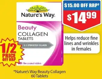 Chemist Warehouse Nature's Way Beauty Collagen 60 Tablets offer