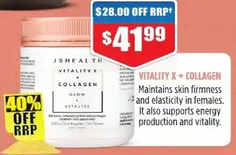 Chemist Warehouse JSHEALTH VITALITY X + COLLAGEN offer