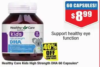 Chemist Warehouse Healthy Care Kids High Strength DHA 60 Capsules offer