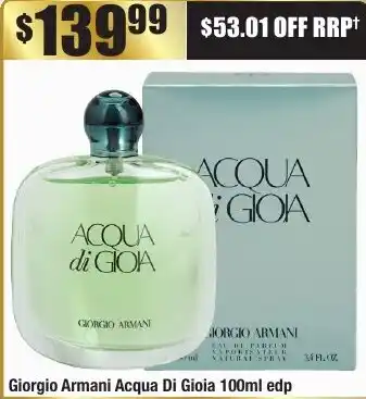 Chemist Warehouse Giorgio Armani Acqua Di Gioia 100ml offer