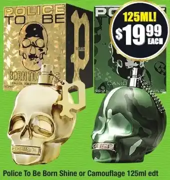 Chemist Warehouse Police To Be Born Shine or Camouflage 125ml edt offer