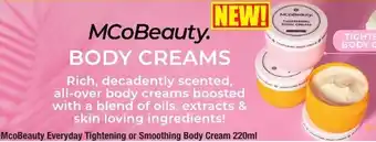 Chemist Warehouse McoBeauty Everyday Tightening or Smoothing Body Cream 220ml offer