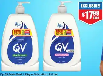 Chemist Warehouse Ego QV Gentle Wash 1.25kg or Skin Lotion 1.25 Litre offer