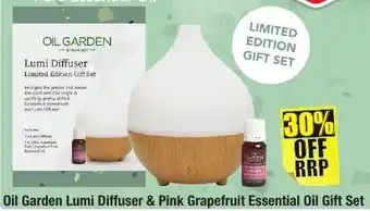 Chemist Warehouse Oil Garden Lumi Diffuser & Pink Grapefruit Essential Oil Gift Set offer