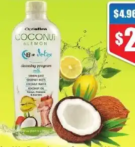 Chemist Warehouse Optislim 48hr Detox Lemon Coconut 946ml offer