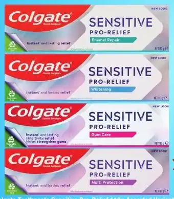 Chemist Warehouse Colgate Toothpaste Sensitive Pro-Relief 110g offer