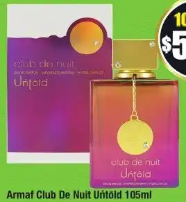 Chemist Warehouse Armaf Club De Nuit Untold 105ml offer