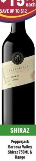 Pepperjack Barossa Valley Shiraz 750ML & Range