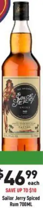 Liquor Legends Sailor Jerry Spiced Rum 700ML offer