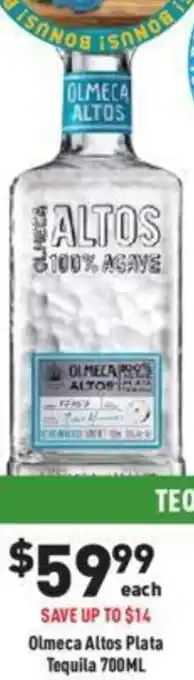 Liquor Legends Olmeca Altos Plata Tequila 700ML offer
