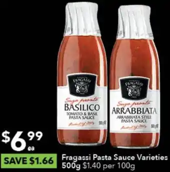 Ritchies Fragassi Pasta Sauce Varieties 500g offer