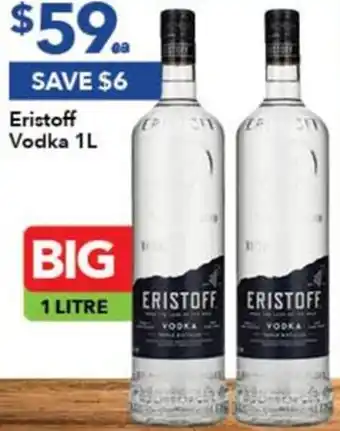 Ritchies Eristoff Vodka 1L offer