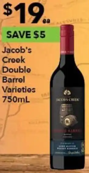 Ritchies Jacob's Creek Double Barrel Varieties 750mL offer