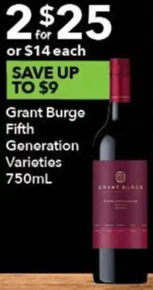 Ritchies Grant Burge Fifth Generation Varieties 750mL offer