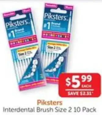 WHOLELIFE catalogue Piksters Interdental Brush Size 2 10 Pack offer