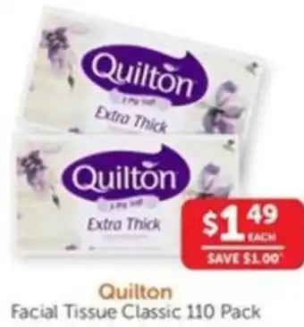 WHOLELIFE catalogue Quilton Facial Tissue Classic 110 Pack offer