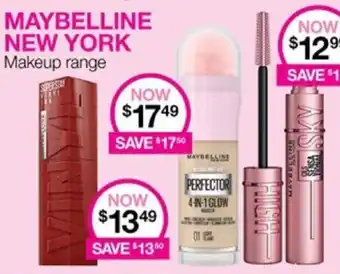 Priceline MAYBELLINE NEW YORK Makeup range offer