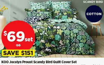 Spotlight KOO Jocelyn Proust Scandy Bird Quilt Cover Set offer