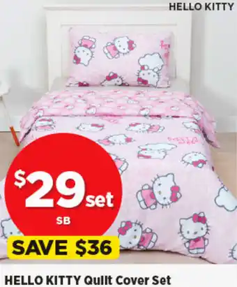 Spotlight HELLO KITTY Quilt Cover Set offer