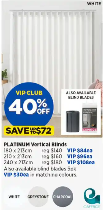 Spotlight PLATINUM Vertical Blinds offer