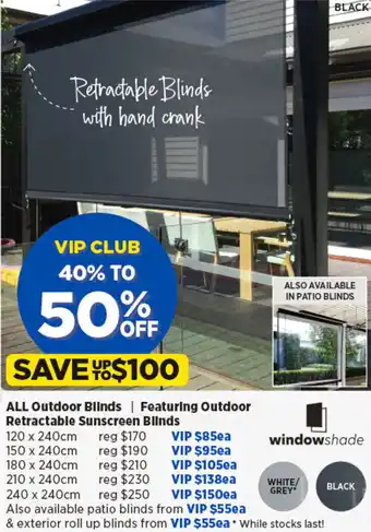 Spotlight ALL Outdoor Blinds offer