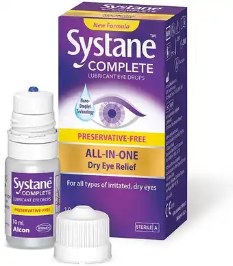 healthylife Systane Complete Lubricant Eye Drops Preservative Free 10ml offer