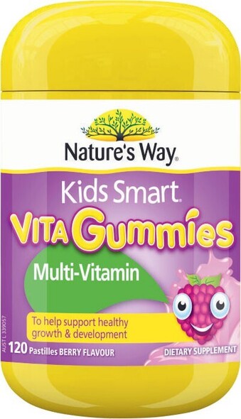 Coles Natureu2019s Way Kids Smart Vita Gummies Multi-Vitamin 120 Pack* offer