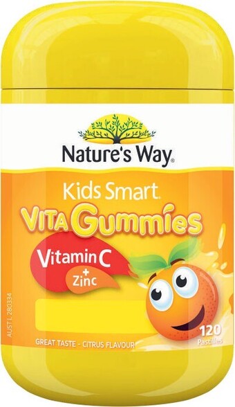 Coles Natureu2019s Way Kids Smart Vita Gummies Vitamin C + Zinc 120 Pack* offer