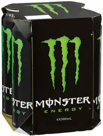 IGA Monster Energy Drink 4x500mL Selected Varieties offer