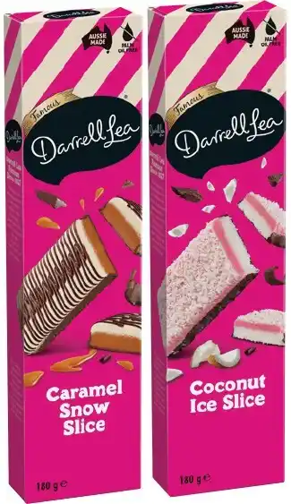 IGA Darrell Lea Caramel Snow or Coconut Ice Slice 180g offer