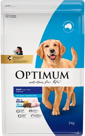 IGA Optimum Dry Dog Food 2.5‑3kg Selected Varieties offer