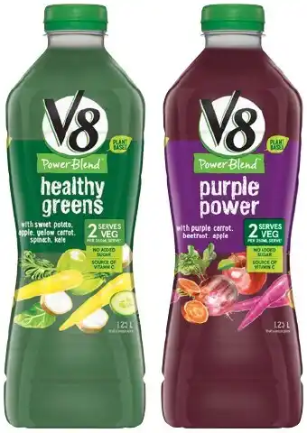 IGA V8 Power Blend 1.25 Litre Selected Varieties offer