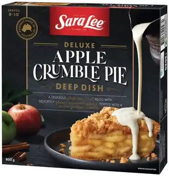 IGA Sara Lee Deluxe Deep Dish Apple or Apple Crumble Pie 800g offer