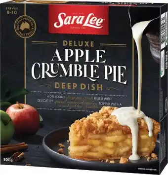 IGA Sara Lee Deluxe Deep Dish Apple Crumble or Apple Pie 800g offer