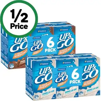 Woolworths Sanitarium Up & Go 6 x 250ml offer