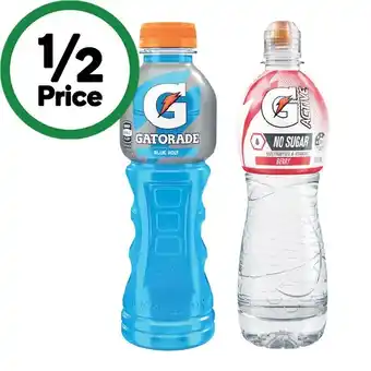 Woolworths Gatorade Sports Drink or G-Active Flavoured Water 600ml offer