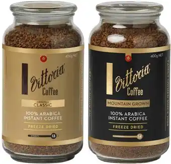 Coles Vittoria Freeze Dried Instant Coffee 400g offer