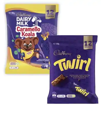 Coles Cadbury Sharepacks 144g-180g offer