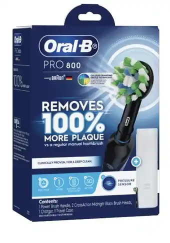 Coles Oral B Pro 800 Cross Action Electric Toothbrush 1 Pack offer