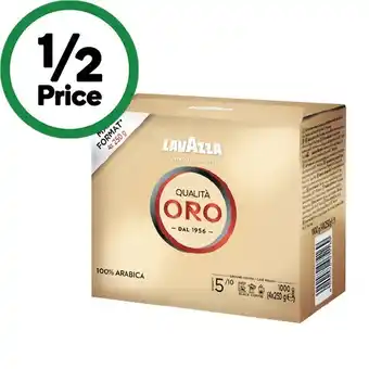 Woolworths Lavazza Qualita Oro Coffee Beans or Ground Coffee 1 kg offer